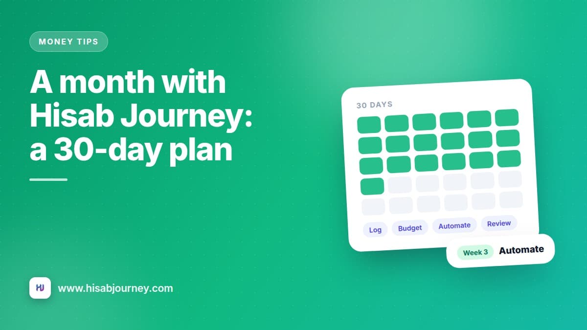 Illustration of a 30 day calendar with the first three weeks marked off and the four weekly goals
